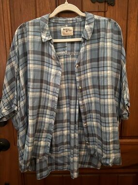 Anthropologie Holding Horses Plaid top